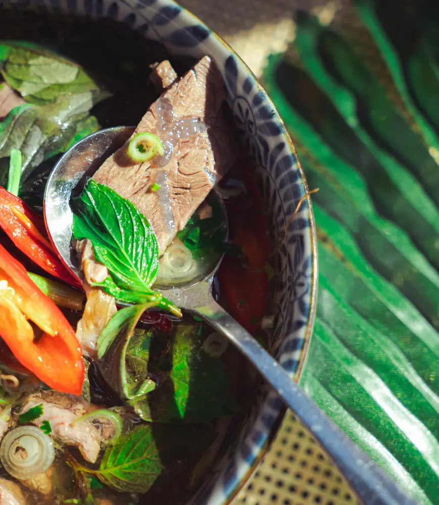 A bowl of 25-hour pho at Vietnamese Street Kitchen, a minute from the Bullring